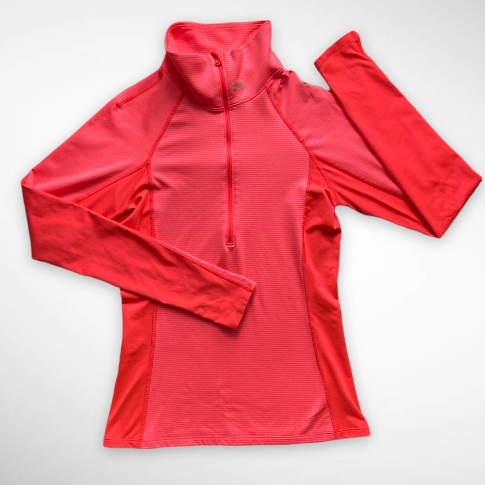 Under Armour ColdGear 1/2 Zip Pink Fitted Jacket, Women’s Medium